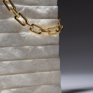 Cadena de oro con eslabones. Oro 24K